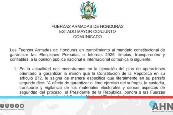 Ejército hondureño refuerza seguridad para el proceso electoral primario