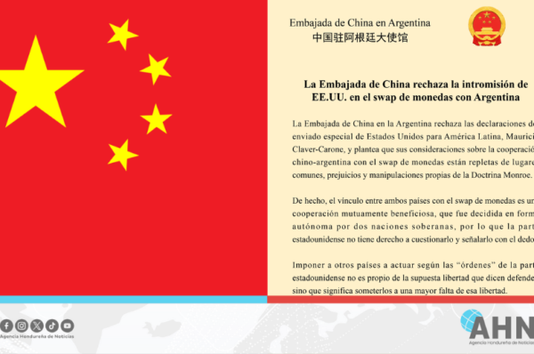 China rechaza críticas de EEUU sobre intercambio monetario con Argentina