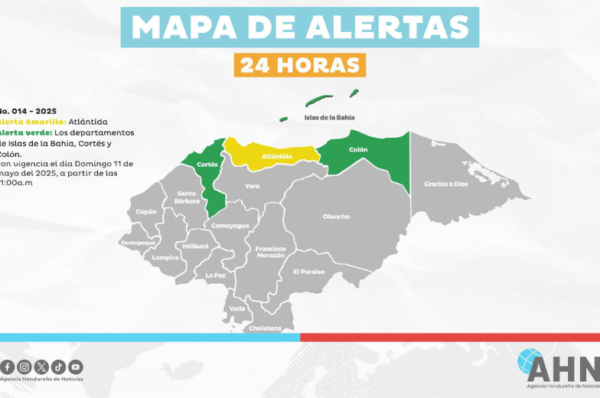 Autoridades decretan alerta amarilla para un departamento de Honduras por presencia de lluvias
