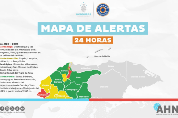 Extienden alerta roja en zonas del occidente y norte de Honduras