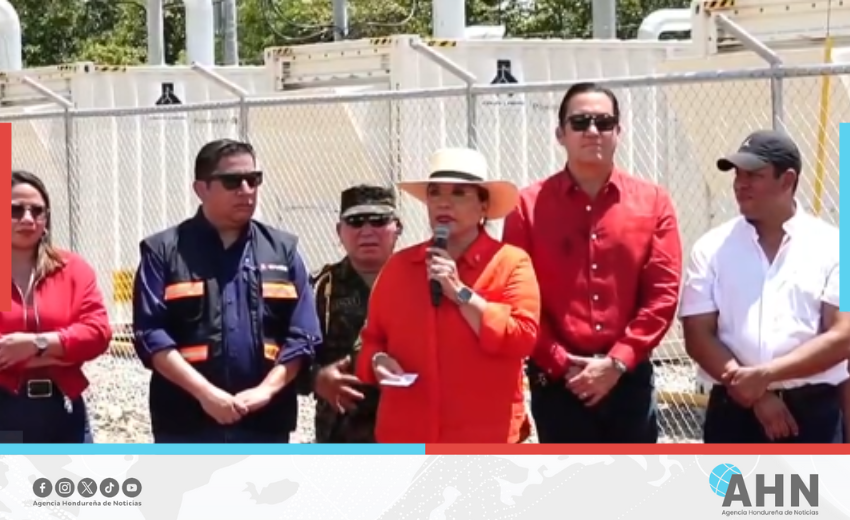 Presidenta Castro inaugura subestación eléctrica en zona norte de Honduras