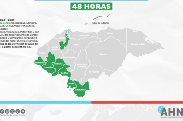 Seis departamentos de Honduras en alerta verde por lluvias