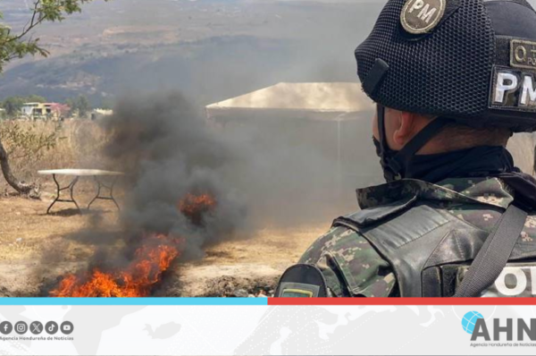 Fuerzas Armadas incineran droga incautada en Honduras