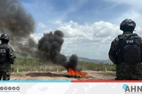 FFAA de Honduras incineran 39 paquetes de cocaína decomisados
