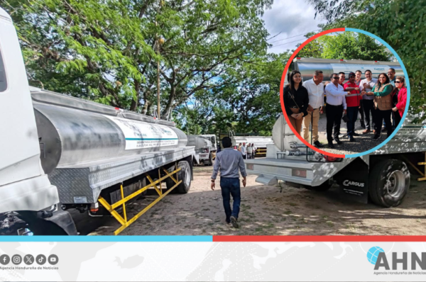 Autoridades hondureñas entregaron camiones cisternas y georradares en zona centro