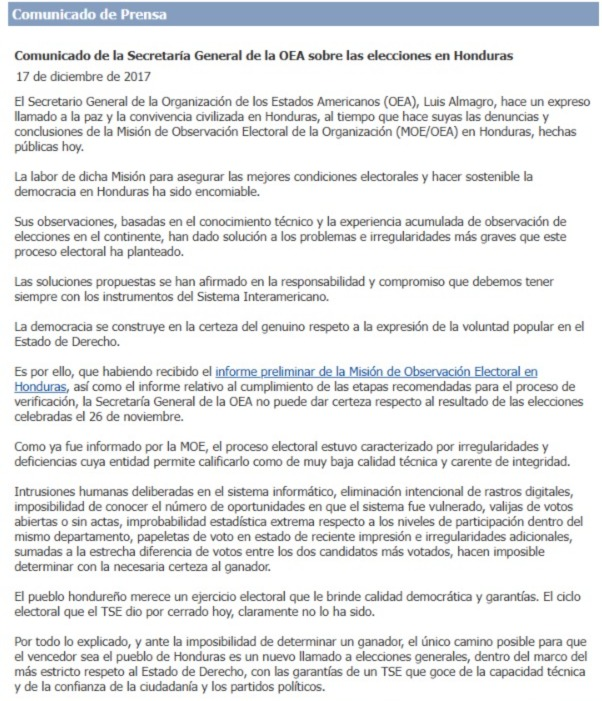 Abogada hondureña advierte uso de software para elecciones generales.
