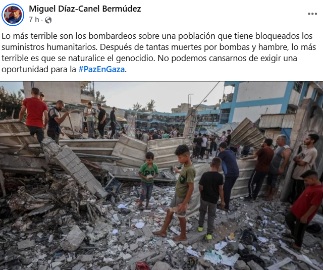 Denuncia Cuba bombardeos israelíes contra civiles en Gaza.