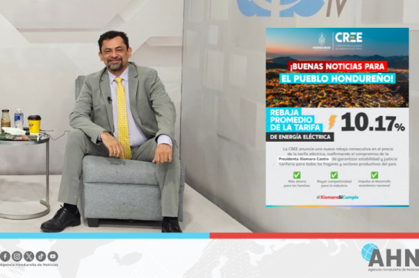 Reducción en tarifa de energía beneficiará a dos millones de hondureños, afirman autoridades