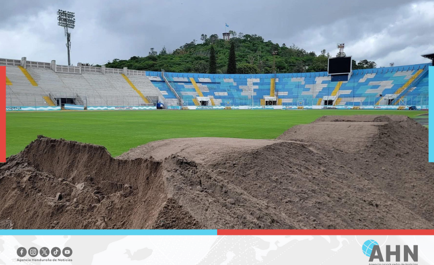 Estadio hondureño recibe mantenimiento para conservar calidad internacional