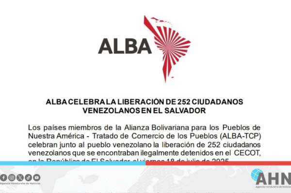 ALBA-TCP celebra liberación de 252 venezolanos detenidos en El Salvador