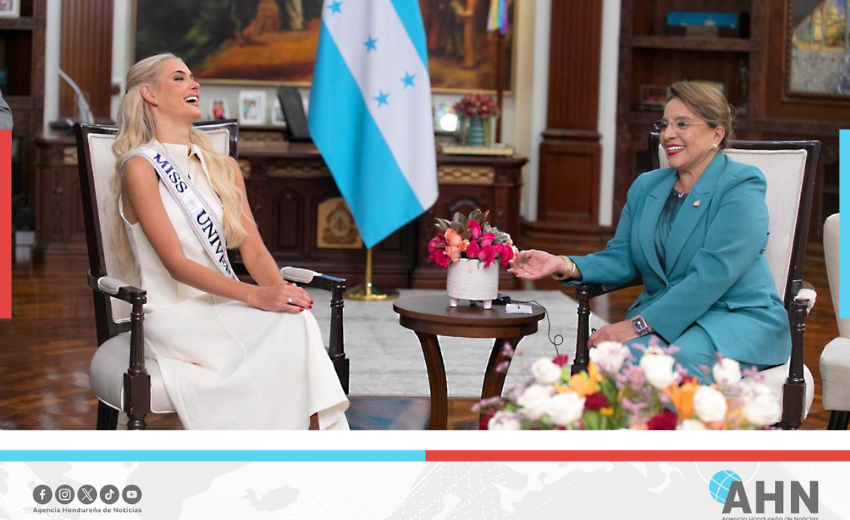 Presidenta Castro resalta liderazgo femenino junto a Miss Universo 2024