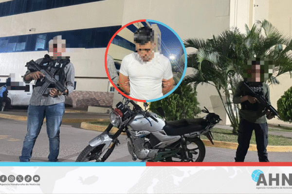 Policía hondureña captura sospechoso por robo de motocicletas