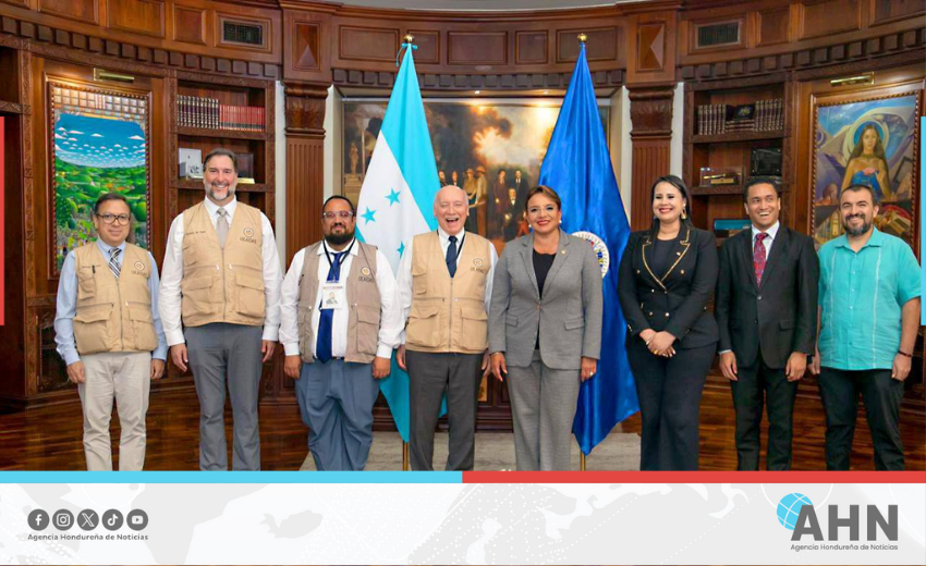 Presidenta de Honduras se reúne con representantes de mision de la OEA