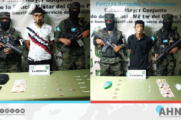 FFAA hondureñas capturan a dos supuestos miembros del crimen organizado