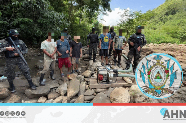 Fuerzas Armadas de Honduras capturan siete personas por extracción ilegal de recurso minerales