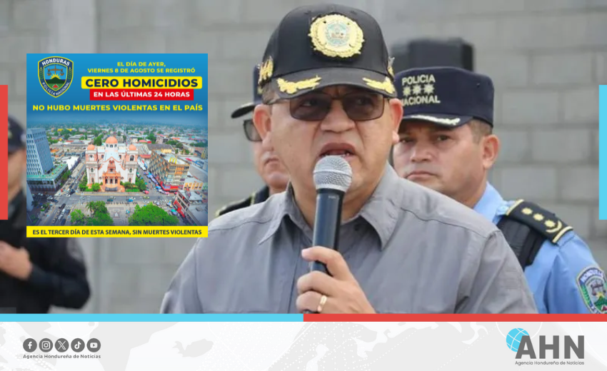 Secretario de Seguridad destaca 72 horas sin homicidios en Honduras