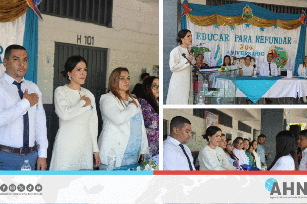 Vicecanciller participa en inauguración de proyecto cívico “Educar para Refundar” en centro educativo hondureño