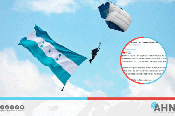 China felicita a Honduras por 204 aniversario de Independencia