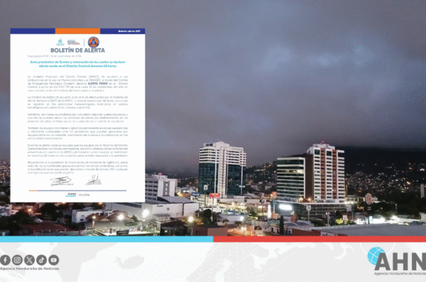 Autoridades declaran alerta verde en capital hondureña por lluvias