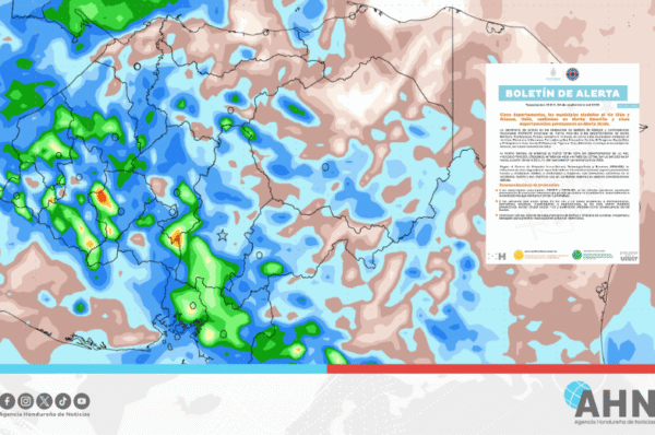 Autoridades mantienen alerta amarilla por lluvias en cinco departamentos de Honduras