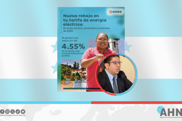 Secretario hondureño anuncia rebaja del 4,55 % en tarifa eléctrica