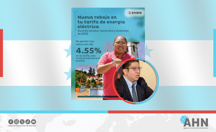 Secretario hondureño anuncia rebaja del 4,55 % en tarifa eléctrica