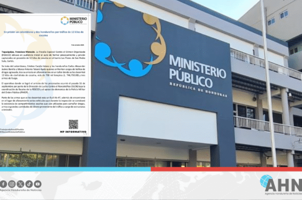 Fiscalía hondureña procesa implicados por tráfico de droga en zona norte