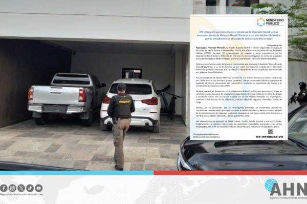 Ministerio Público investiga a diputado hondureño por presuntos vínculos con el narcotráfico