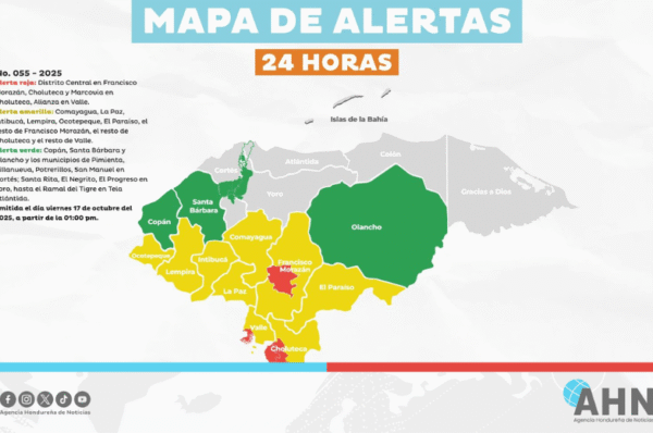 Extienden alerta roja en cuatro municipios de Honduras por lluvias