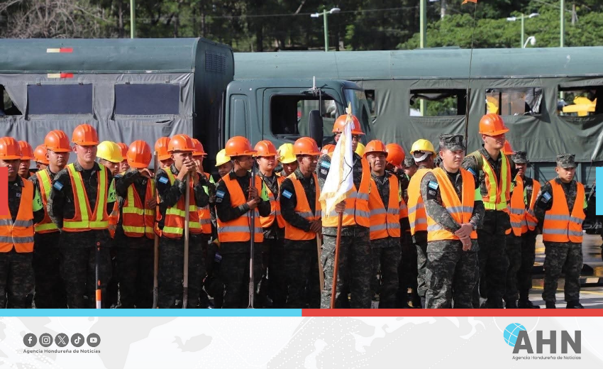 FFAA realizan operación limpieza en zonas afectadas por lluvias en la capital de Honduras
