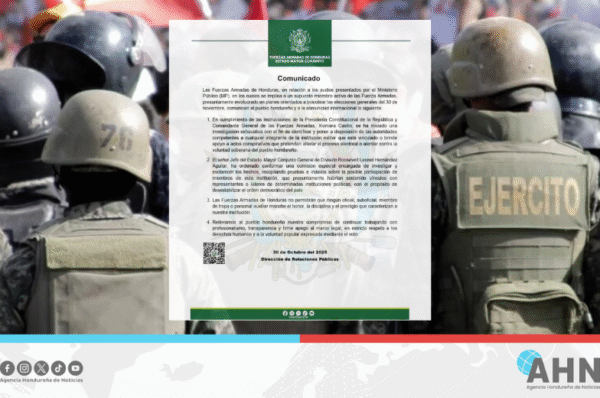 Fuerzas Armadas de Honduras inician investigación interna por denuncia de conspiración de elecciones generales