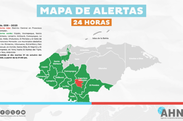 Secretaría de contingencias de Honduras reduce alerta en 11 departamentos