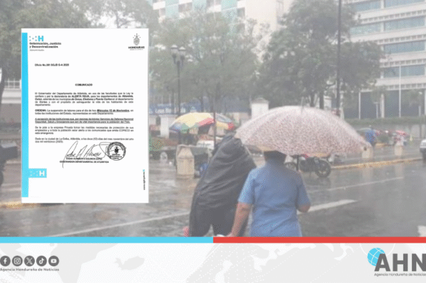 Autoridades suspenden actividades laborales en norte de Honduras por fuertes lluvias