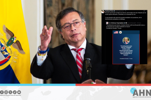 Presidente Petro cuestiona mensaje de embajada estadounidense en Honduras sobre la “paz”