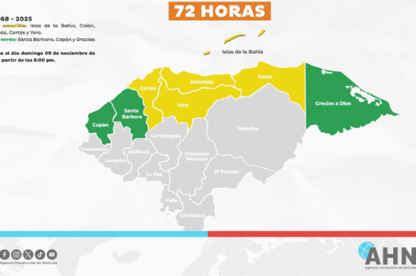 Declaran alerta amarilla por frente frío en Honduras