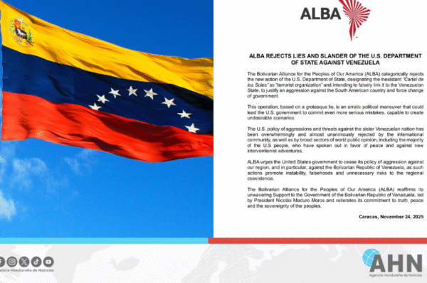 ALBA condena amenazas de EEUU contra soberanía aérea de Venezuela