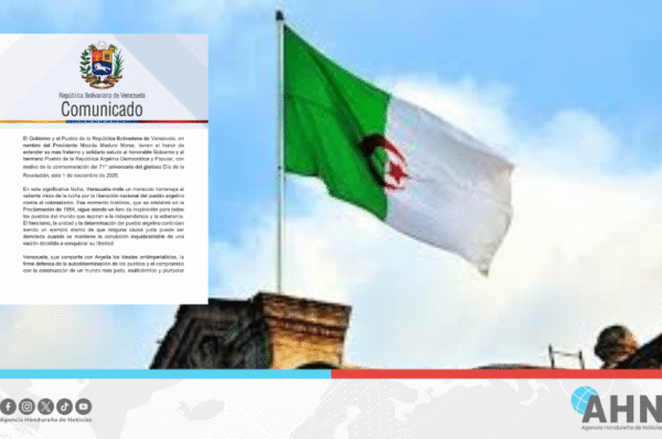 Venezuela felicita a Argelia por 71 aniversario del Día de la Revolución