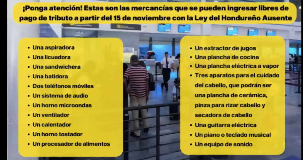 Honduras implementará ley que exime de impuestos a compatriotas del exterior.