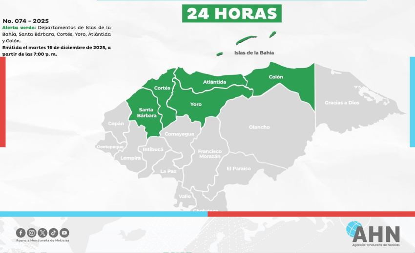 Declara Honduras Alerta Verde por lluvias en varias regiones del país