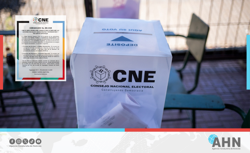 Consejo Electoral amplía plazos para nulidades y recuentos electorales en Honduras 