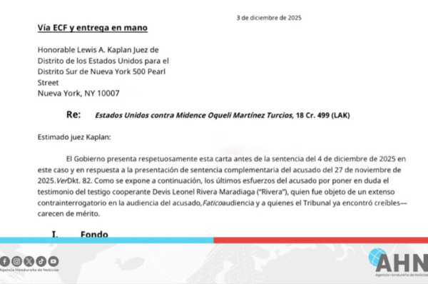 Fiscalía de EEUU rechaza argumentos de defensa de exdiputado liberal hondureño