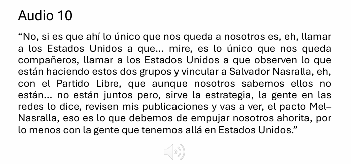 Respaldan denuncia de audios sobre golpe electoral presentados por consejero Ochoa en Honduras.